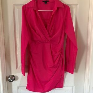 Forever 21 Fuchsia Long Sleeve Dress